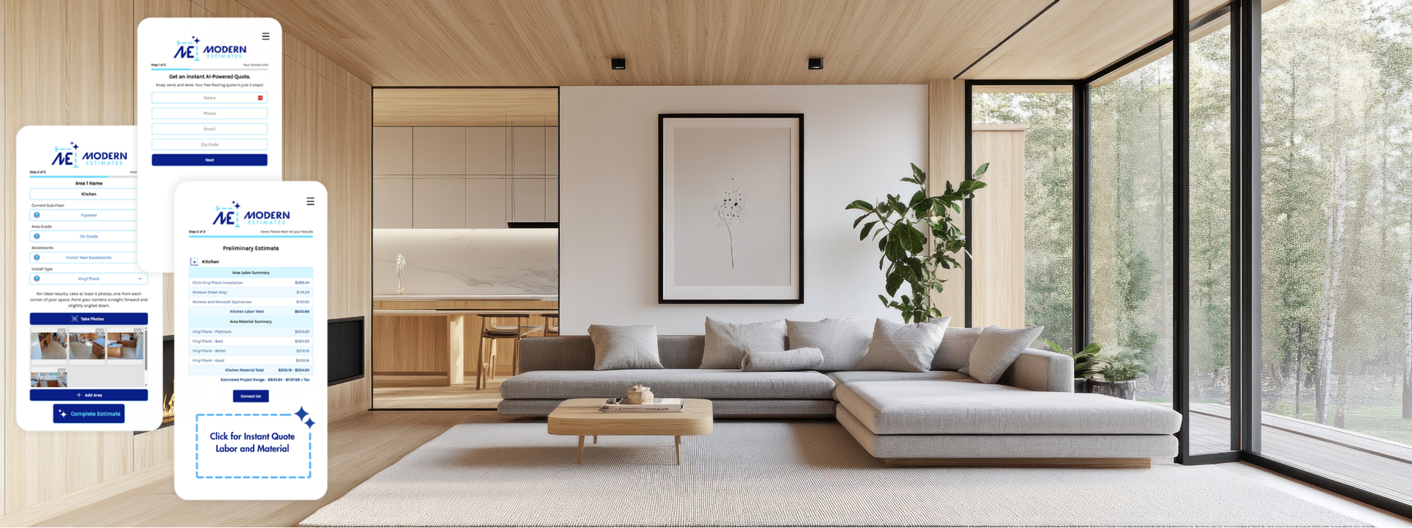 Budgeting for your project is easier with our new Virtual Estimate for labor and materials. Get an instant preliminary estimate from home.
